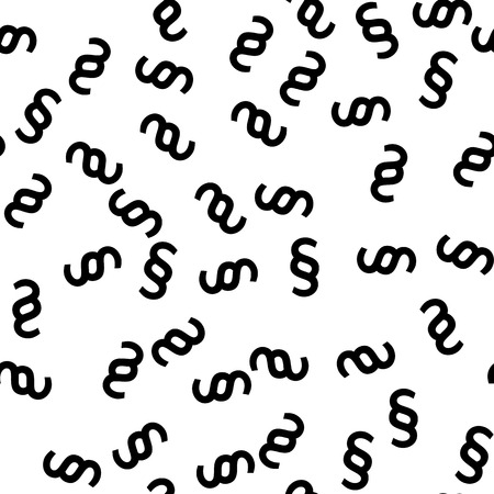 Section signs random seamless pattern. Vector paragraph marks background. Legal code or law theme.のイラスト素材