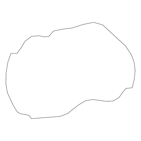 Macedonia - solid black outline border map of country area. Simple flat vector illustration.のイラスト素材