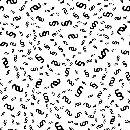 Section signs random seamless pattern. Vector paragraph marks background. Legal code or law theme.のイラスト素材