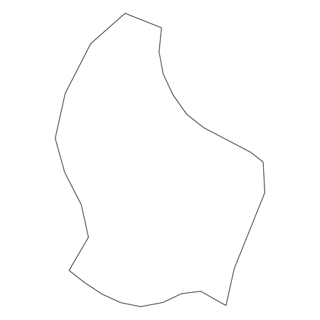 Luxembourg - solid black outline border map of country area. Simple flat vector illustration.のイラスト素材