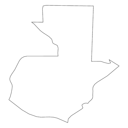 Guatemala - solid black outline border map of country area. Simple flat vector illustration.の写真素材