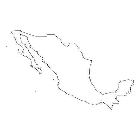 XXX - solid black outline border map of country area. Simple flat vector illustration.のイラスト素材