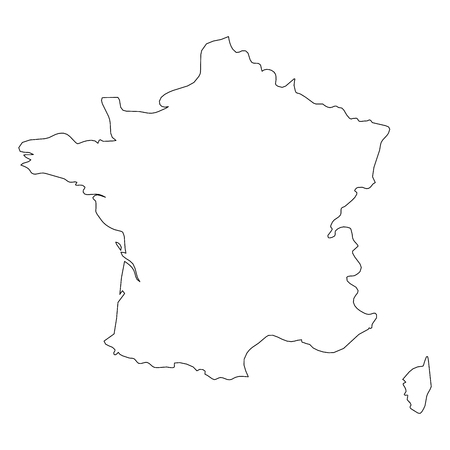 XXX - solid black outline border map of country area. Simple flat vector illustration.のイラスト素材