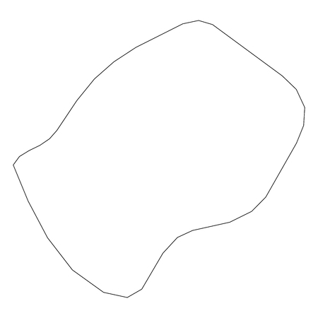 Lesotho - solid black outline border map of country area. Simple flat vector illustration.のイラスト素材