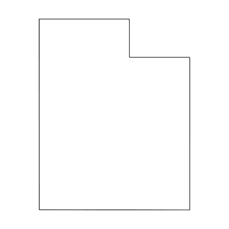 Texas, state of USA - solid black outline map of country area. Simple flat vector illustration.のイラスト素材