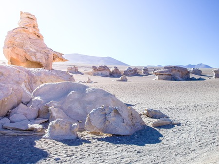 Rock formations in Altiplano - Cordillera de Lipez, Bolivia, South America.の写真素材