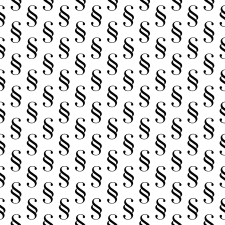 Section signs random seamless pattern. Vector paragraph marks background. Legal code or law theme.のイラスト素材