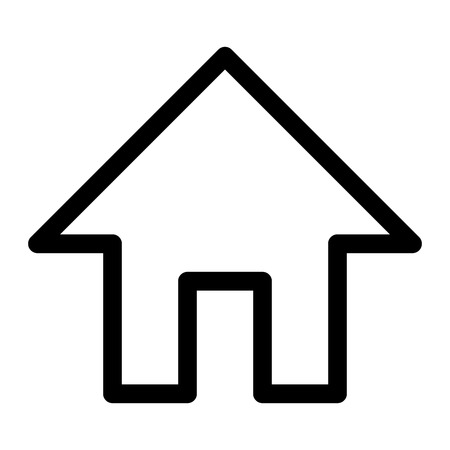 Home sign. Symbol of house. Outline modern design element. Simple black flat vector icon with rounded corners.の写真素材