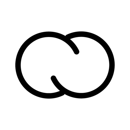 Infinity symbol icon. Concept of infinite, limitless and endless. Simple flat black outline vector design element.のイラスト素材