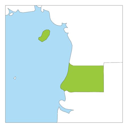 Map of Equatorial Guinea green highlighted with neighbor countries.のイラスト素材