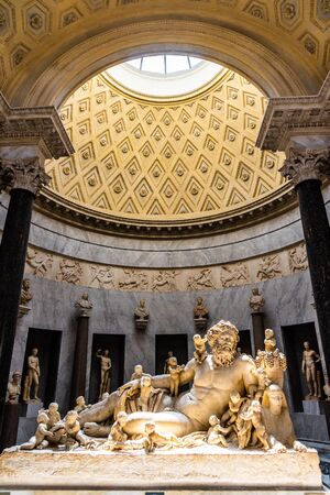 VATICAN CITY - MAY 07, 2018: Statue of River Nile God in Vatican Museums, Vatican City.のeditorial素材