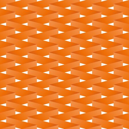 Paper ribbon seamless pattern. Orange vector illustration.のイラスト素材