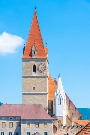 Parish church of the Assumption of the Virgin Mary, Weissenkirchen in der Wachau, Austria.の写真素材