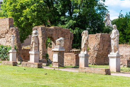 House of Vestal Virgins at Roman Forum, Rome, Italy.の写真素材