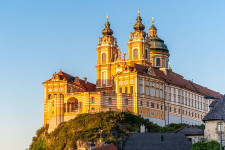 Melk Abbey, German: Stift Melk, in Wachau Valley Austriaの写真素材