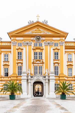 Melk Abbey entrance gate, Melk in Lower Austria, Austria.の写真素材