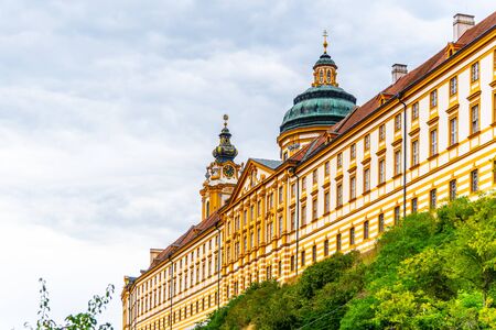 Melk Abbey, German: Stift Melk. Benedictine abbey above the town of Melk in Lower Austria, Austria.の写真素材