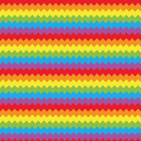 Seamless background chevron pattern in rainbow spectrum colors. Abstract vector illustration.のイラスト素材