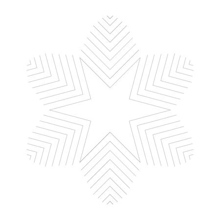 Snowflake icon. Christmas and winter theme. Simple flat black illustration on white background.のイラスト素材