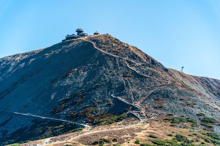 Snezka - the highest mountain of Czech Republic. Krkonose National Park, Giant Mountains.の写真素材