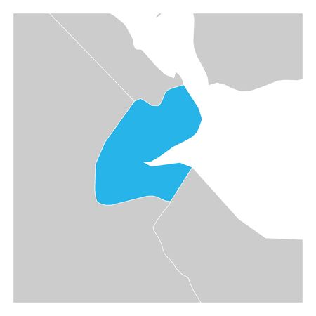 Map of Djibouti green highlighted with neighbor countries.のイラスト素材