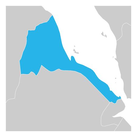 Map of Eritrea green highlighted with neighbor countries.のイラスト素材