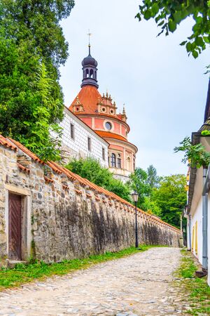 JINDRICHUV HRADEC, CZECH REPUBLIC - 27 JULY, 2019: Rondell Pavilion in Jindrichuv Hradec Castle, Jindrichuv Hradec, Czech Republic.のeditorial素材