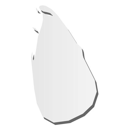 Sri Lanka - solid black silhouette map of country area. Simple flat vector illustration.のイラスト素材