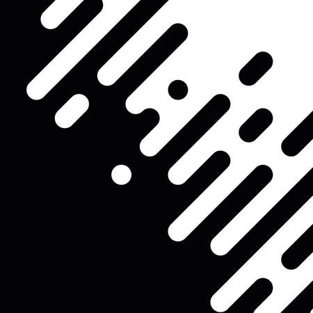 Seamless vector abstract transition of two colors. Rounded lines blended in. Looks like dipping paint or rain. Black and white contrast.のイラスト素材