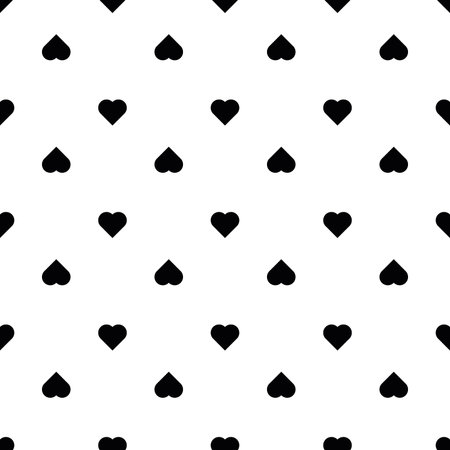 Simple heart shape seamless pattern in diagonal arrangement. Love and romantic theme background....