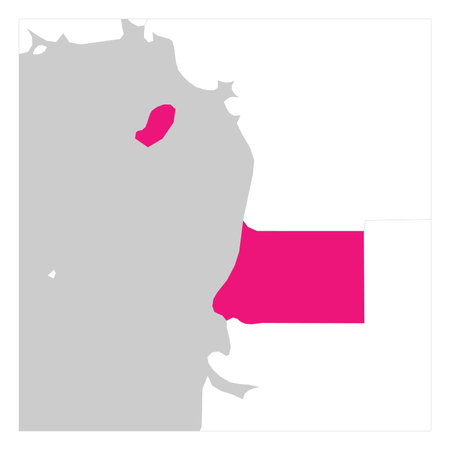 Map of Equatorial Guinea pink highlighted with neighbor countriesのイラスト素材