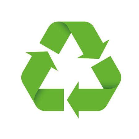 3D Green Universal Recycling Symbolのイラスト素材