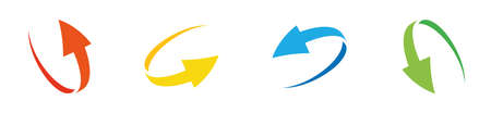 Loop circle arrow icon setのイラスト素材