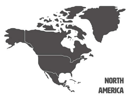 Smooth map of North America continentのイラスト素材