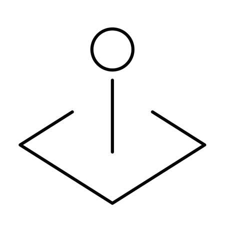 Luxury mansion thin line iconのイラスト素材