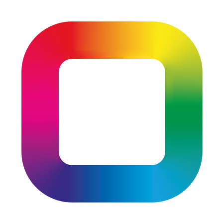 Colorful rainbow gradient square frameのイラスト素材
