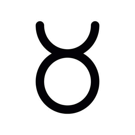Taurus - astrological sign. One of twelve zodiac symbols. Simple solid line vector icon.のイラスト素材