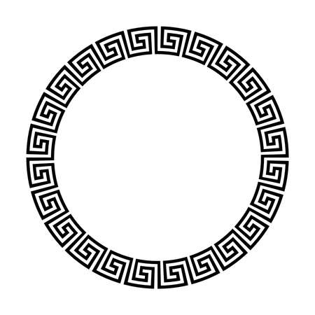 Square frame of simple greek patternのイラスト素材