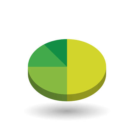 Green pie chart design elementのイラスト素材