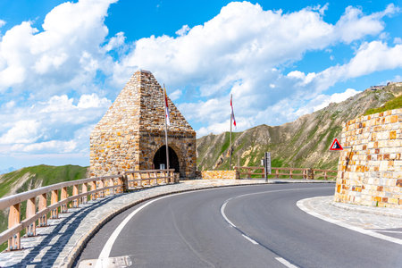 Stone memorial at Fuscher Torlの写真素材