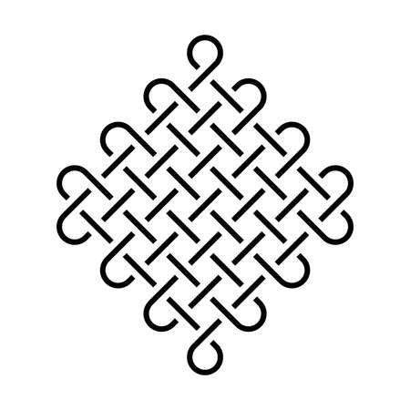 Endless knot - black vector symbolのイラスト素材