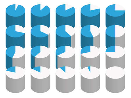 Pie chart set loading by 5 percentのイラスト素材