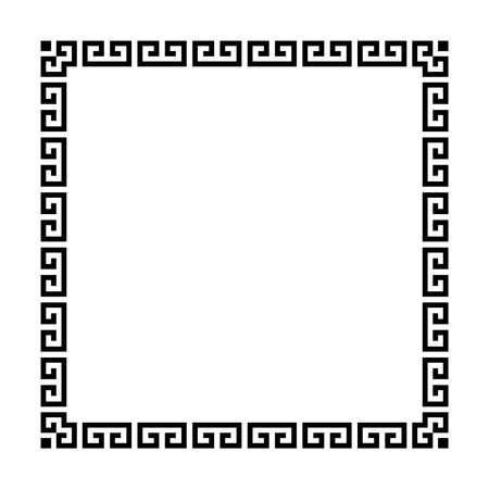 Square frame of simple greek patternのイラスト素材