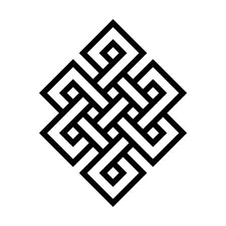Endless knot - black vector symbolのイラスト素材