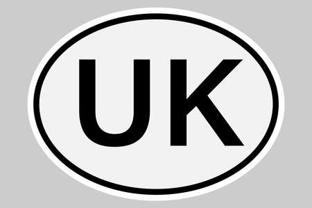 United Kingdom international vehicle registration codeのイラスト素材