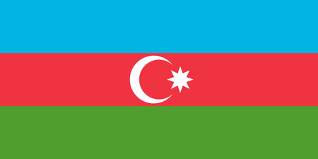 Azerbaijan official flag of countryのイラスト素材