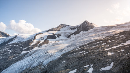 Mountain glacier in Austrian Alpsの写真素材