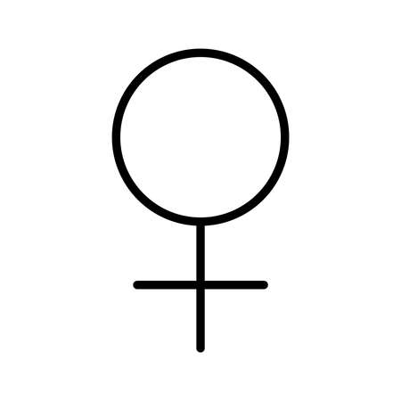 Female gender sign vector iconのイラスト素材