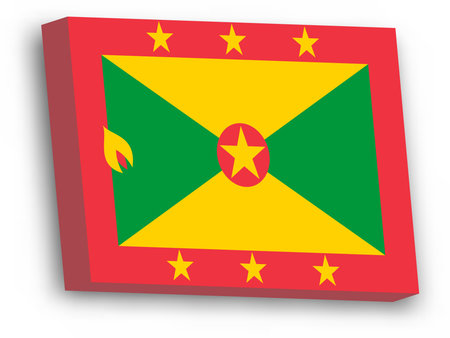 3D vector flag of Grenadaのイラスト素材