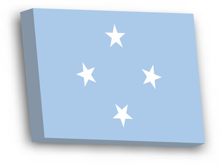 3D vector flag of Federated States of Micronesiaのイラスト素材